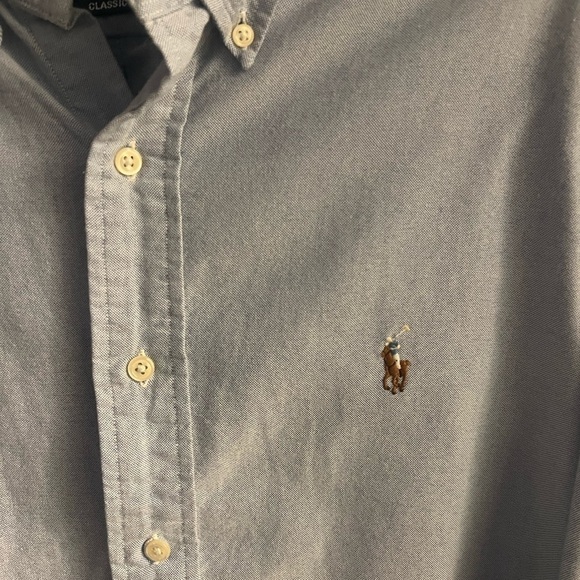 Men’s Ralph Lauren‎ Classic Fit Light Blue Button Down - Picture 3 of 5